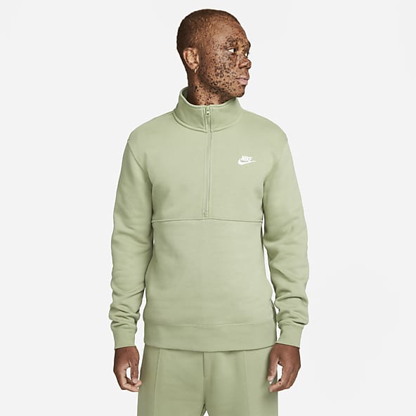 Green nike half zip sales